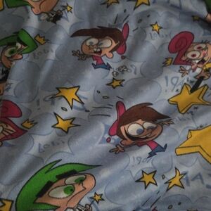 Vintage Bedding Sheet Character Print Blanket..